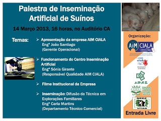 Palestra de Inseminação Artificial em Suínos - 14/03/2013